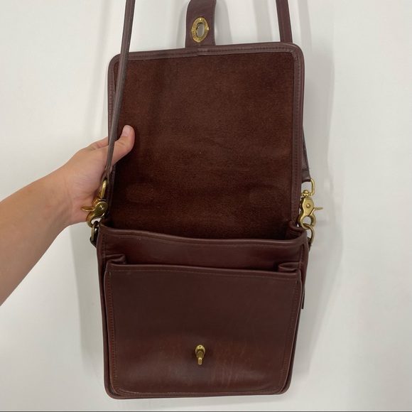 Coach Vintage Brown Leather Willis Station Crossbody Bag 5130 - Picture 7 of 10